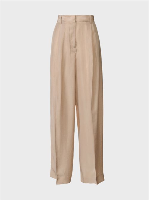 Pantalone ampio in lyocell effetto mano pesca con pinces FABIANA FILIPPI | PAD266F367L7850157